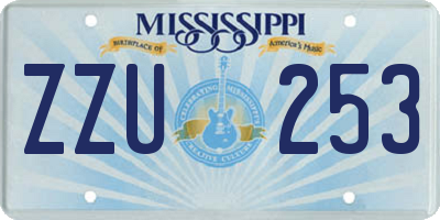 MS license plate ZZU253