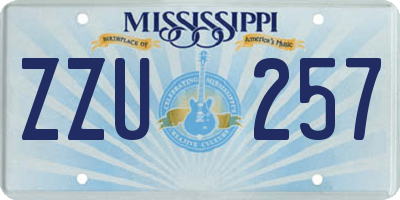 MS license plate ZZU257