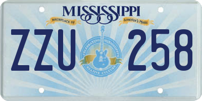 MS license plate ZZU258