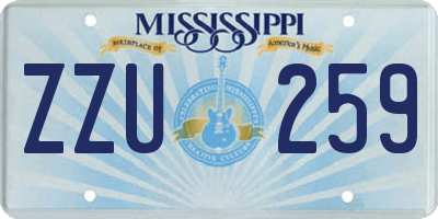 MS license plate ZZU259