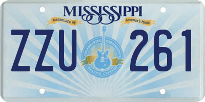 MS license plate ZZU261