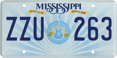 MS license plate ZZU263