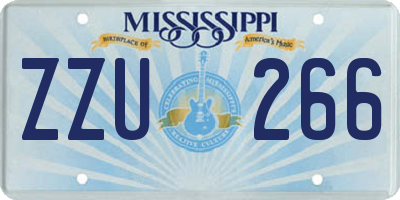 MS license plate ZZU266