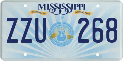 MS license plate ZZU268