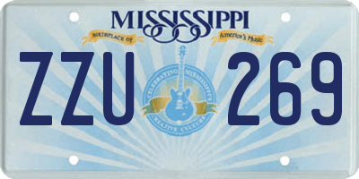 MS license plate ZZU269