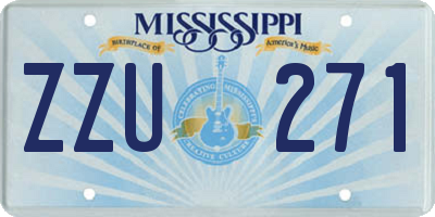 MS license plate ZZU271