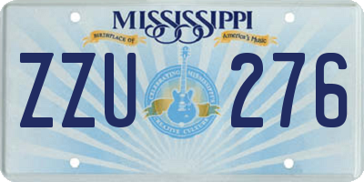 MS license plate ZZU276