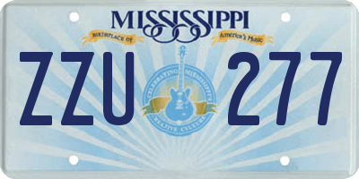 MS license plate ZZU277