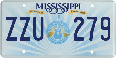 MS license plate ZZU279