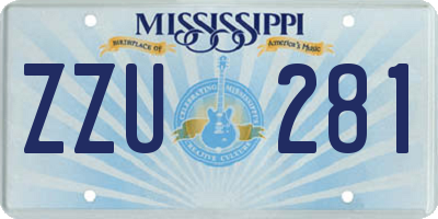 MS license plate ZZU281