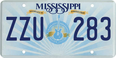 MS license plate ZZU283