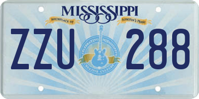 MS license plate ZZU288