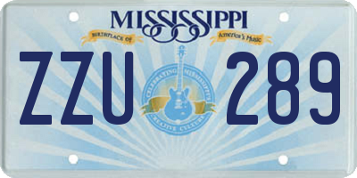 MS license plate ZZU289