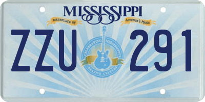 MS license plate ZZU291