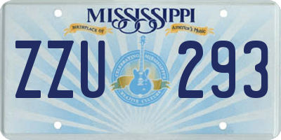 MS license plate ZZU293