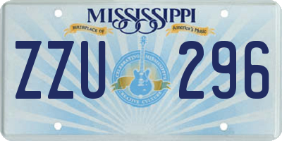 MS license plate ZZU296