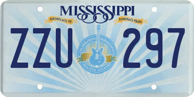 MS license plate ZZU297