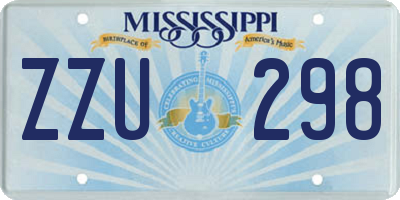 MS license plate ZZU298