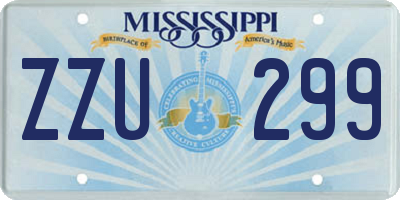 MS license plate ZZU299