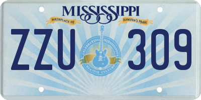 MS license plate ZZU309