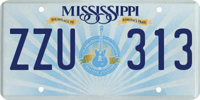 MS license plate ZZU313