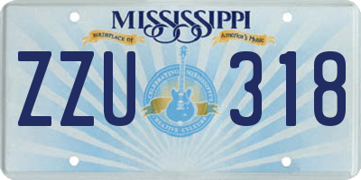 MS license plate ZZU318