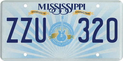 MS license plate ZZU320