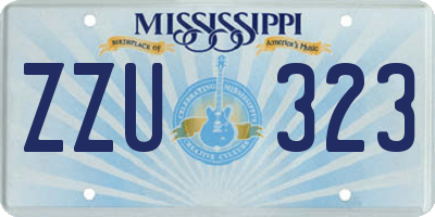 MS license plate ZZU323