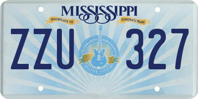 MS license plate ZZU327