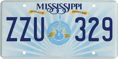 MS license plate ZZU329