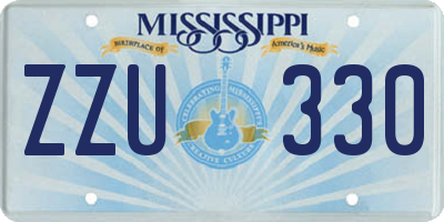 MS license plate ZZU330