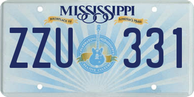 MS license plate ZZU331