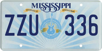 MS license plate ZZU336