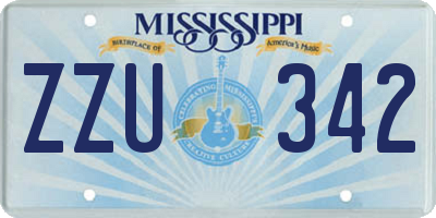 MS license plate ZZU342