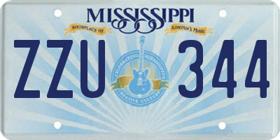 MS license plate ZZU344