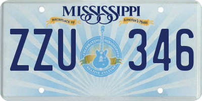 MS license plate ZZU346