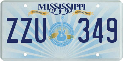 MS license plate ZZU349