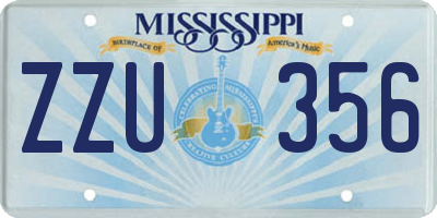 MS license plate ZZU356