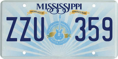 MS license plate ZZU359