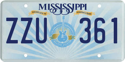 MS license plate ZZU361