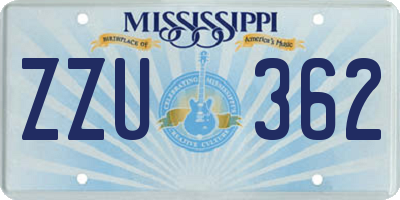 MS license plate ZZU362