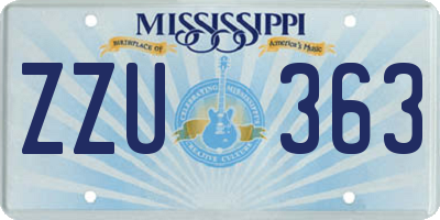 MS license plate ZZU363