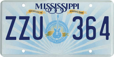 MS license plate ZZU364