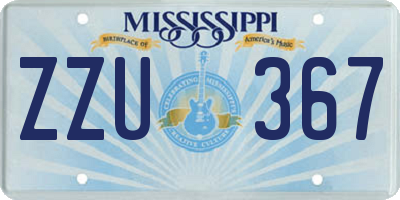 MS license plate ZZU367