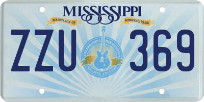 MS license plate ZZU369