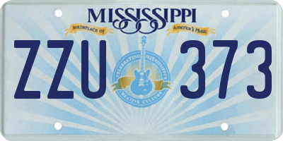MS license plate ZZU373