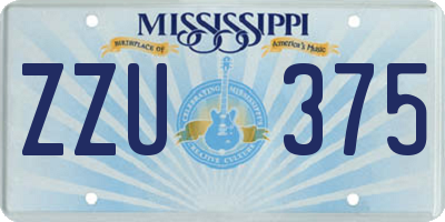 MS license plate ZZU375