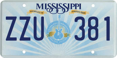 MS license plate ZZU381