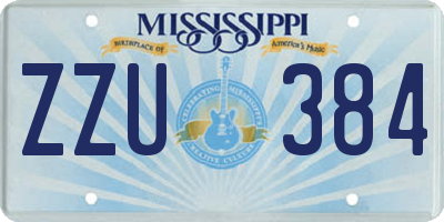 MS license plate ZZU384