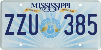 MS license plate ZZU385